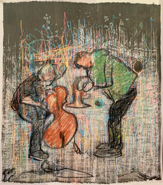 Drawing: Claire Zakiewicz Rising of the Lights